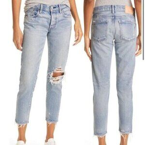 MOUSSY "Raleigh" distress BNWOT jeans sz 24 women's new designer tapered ankle.